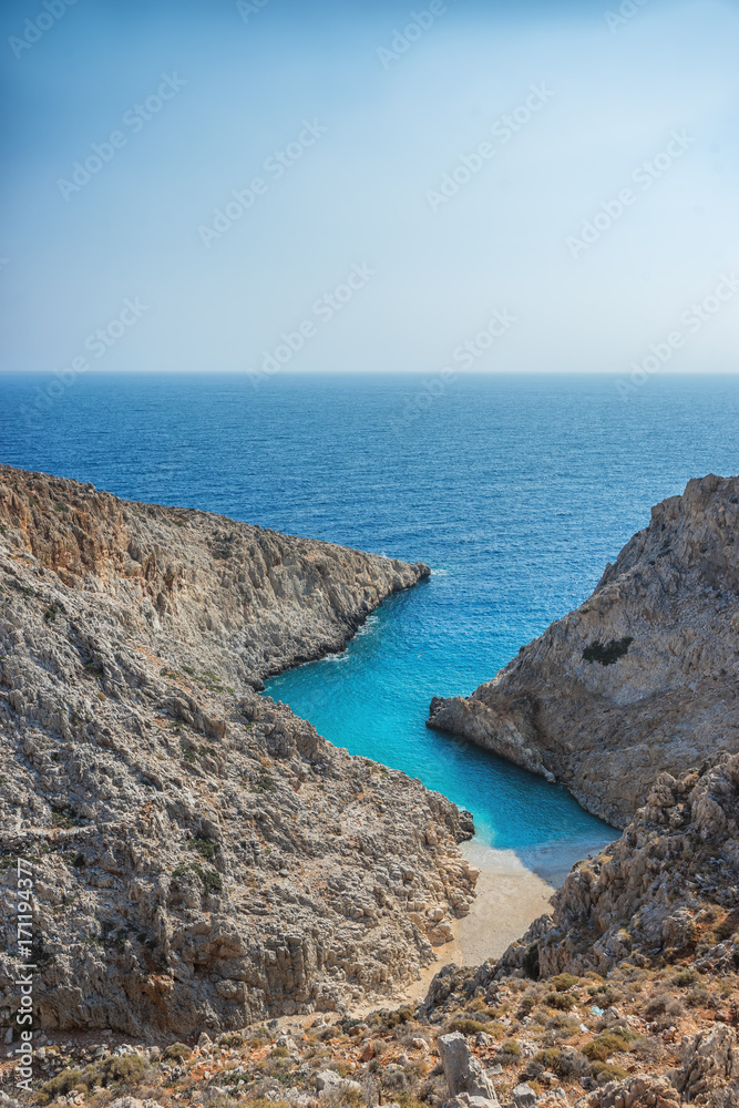 Picture of Seitan limania or Stefanou beach, Crete.