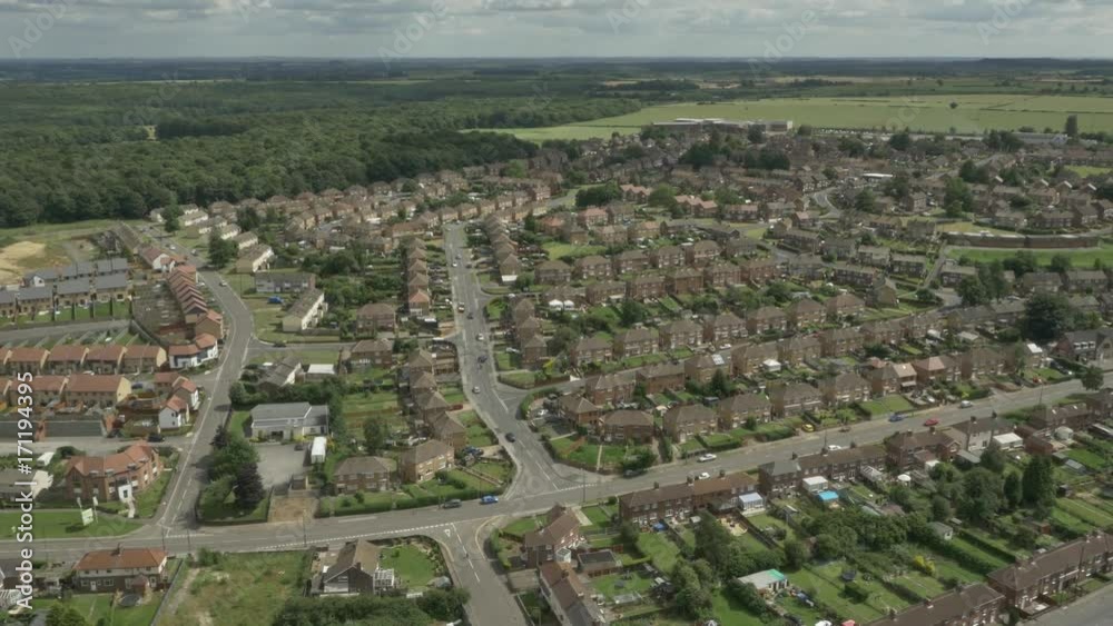 Aerial 24 of a Settlement of Houses in Doncaster, UK Aerial 24 of a Settlement of Houses in Doncaster, UK