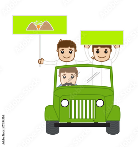 Cartoon Election Concept