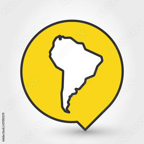 outline map of South America