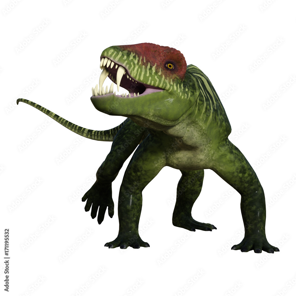 Fototapeta premium 3D Rendering Dinosaur Doliosauriscus on White