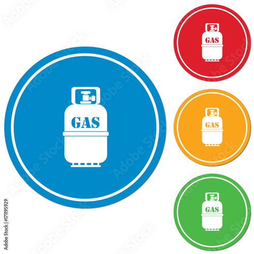 Camping gas bottle icon
