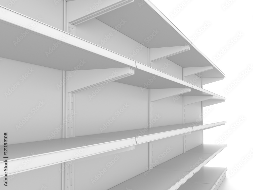 Fototapeta premium Empty Supermarket Shelves