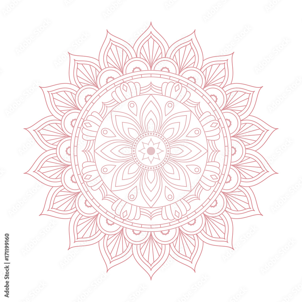 Flower Mandalas. Vintage decorative elements. Oriental pattern, vector illustration. Islam, Arabic, Indian, turkish, pakistan, chinese, ottoman motifs