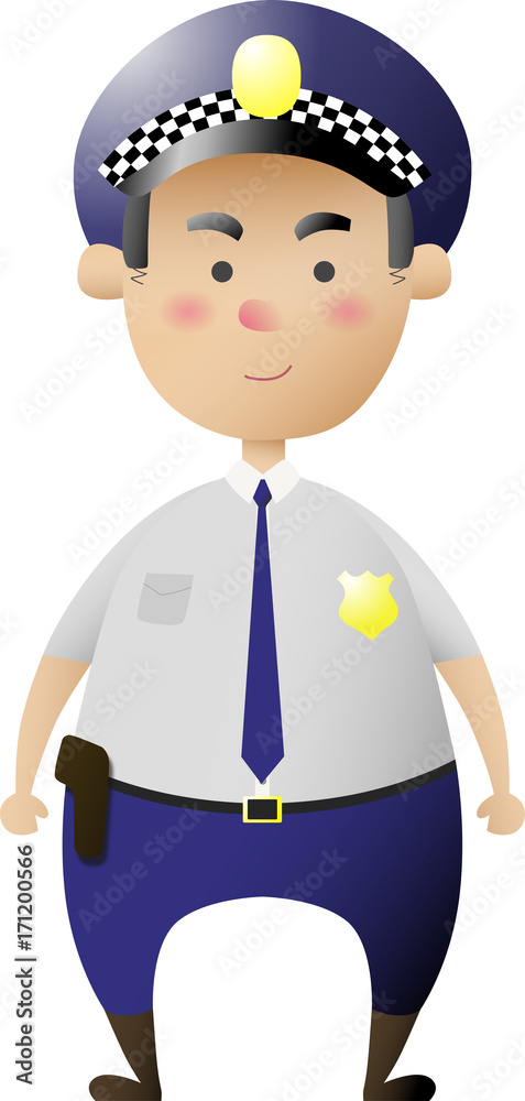 friendly smiling male policeman