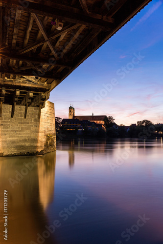 Bad Saeckingen with wooden bridge