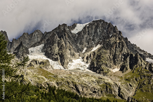 Glacier, Courmayer, Monte Bianco, House, Tourist,.Courmayer; Valdaosta; Italy; Europa photo