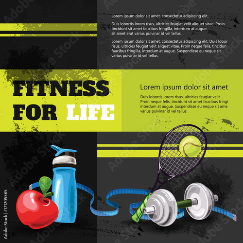 Poster Fitness for life