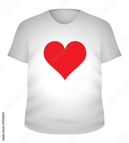Love Heart T-Shirt Vector