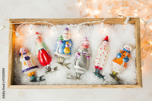 New year or Christmas postcard concept.