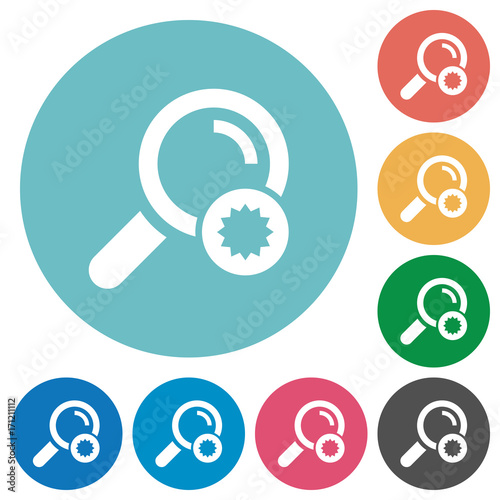 Trusted search flat round icons