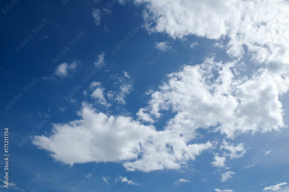 Naklejka premium Blue sky with clouds background