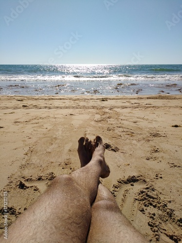 Atardecer en playa de Cadiz