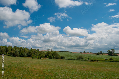 fields on a hill in Denmark