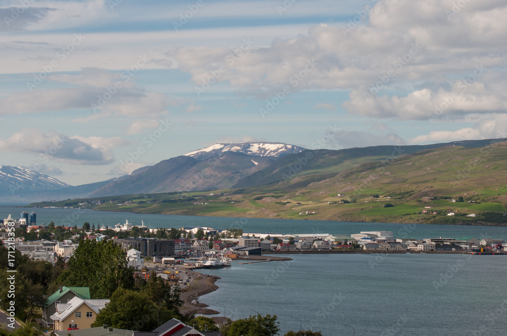 city of Akureyri in Iceland