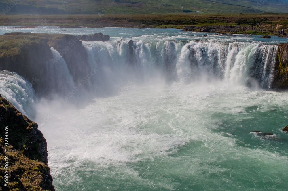 the Godafoss waterfall in Iceland the Godafoss waterfall in Iceland
