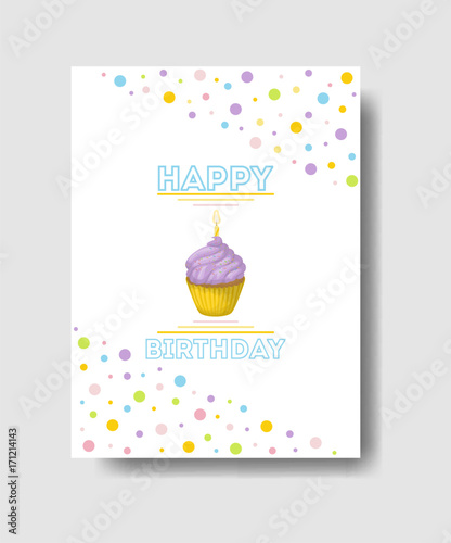 Isolated birthday card