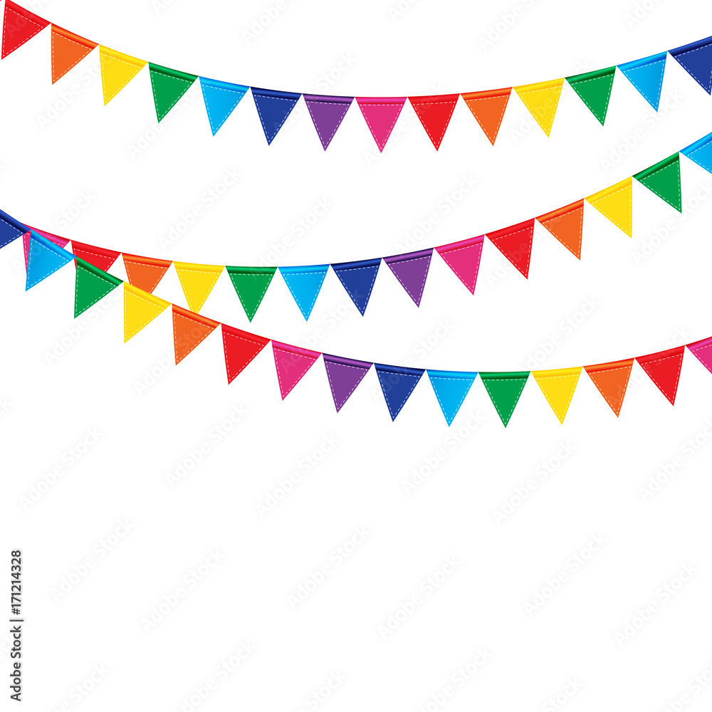 Party Background with Flags Vector Illustration Party Background with Flags Vector Illustration