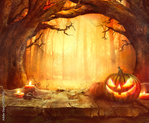 Wood background for Halloween