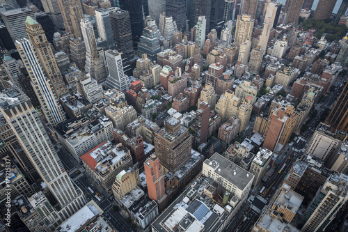 Obraz na plátně New York city birds eye view