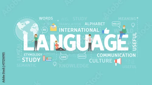 Obraz Koncepcja ilustracji języka.