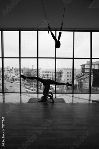 woman doing yoga