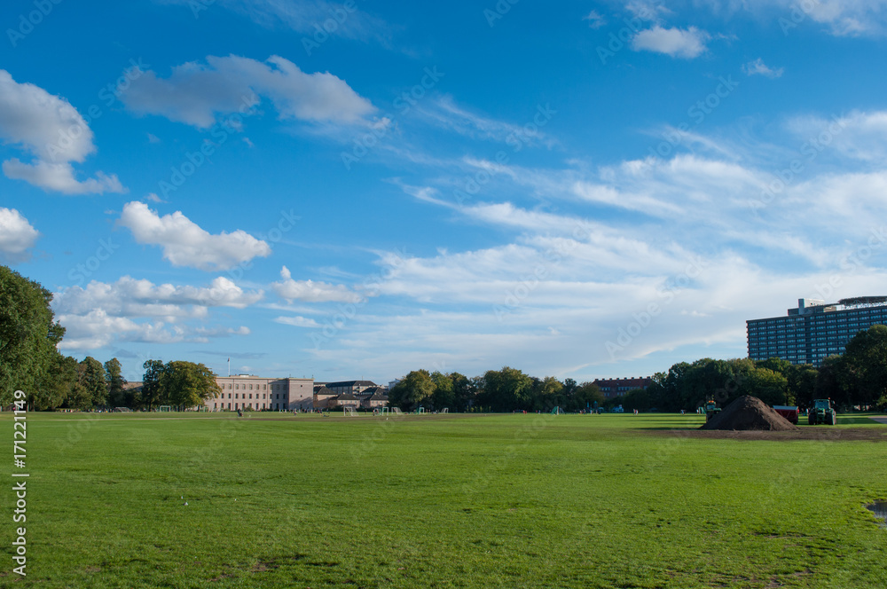faelledparken park in Copenhagen Denmark