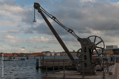 Old crane in Copenhagen Harbor