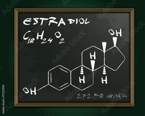 Estradiol molecule image photo