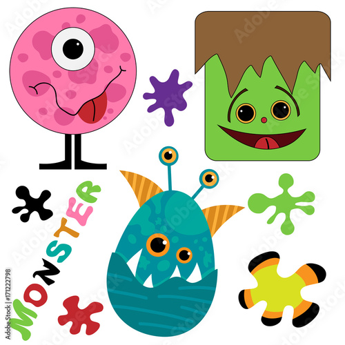 Cute and funny monster collection