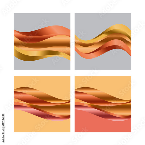abstract  gradient wave bac...