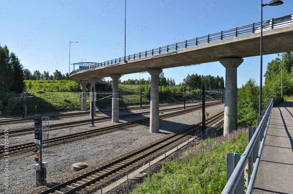 railway near Gardemoen airport in Norway