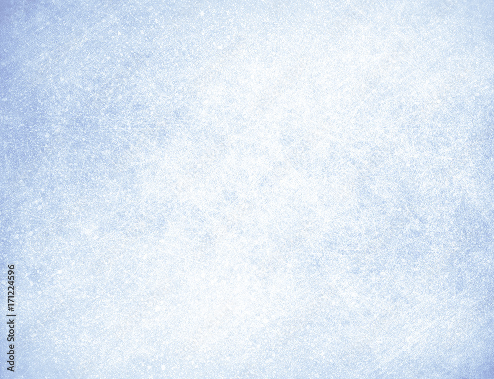 Ice frozen blue background, icy frost scratched texture, cold winter material