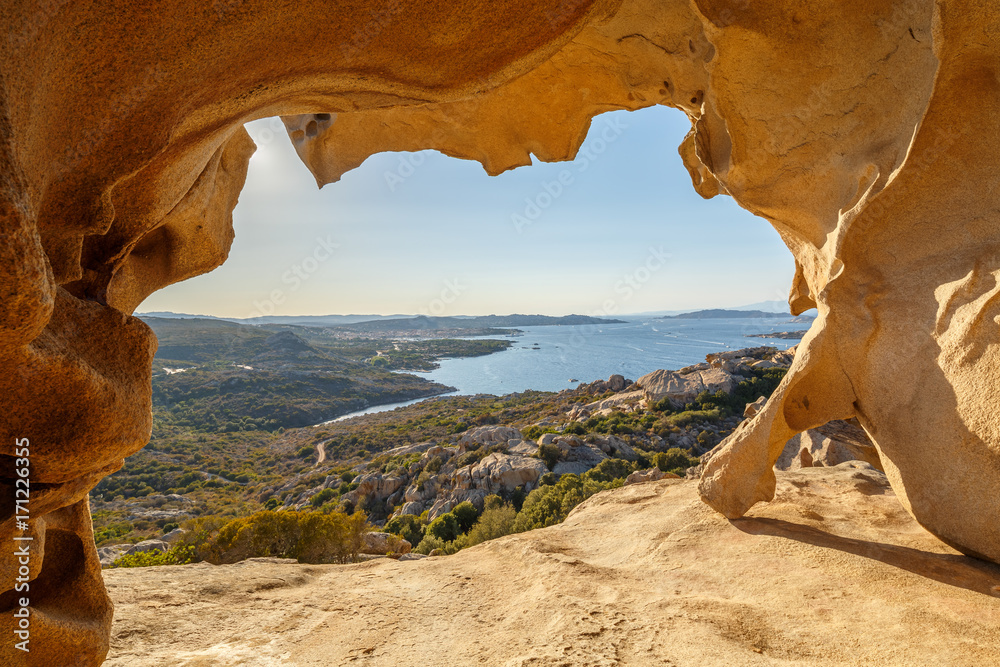 View on Palau from Capo d'Orso Rock, Sardinia, Italy