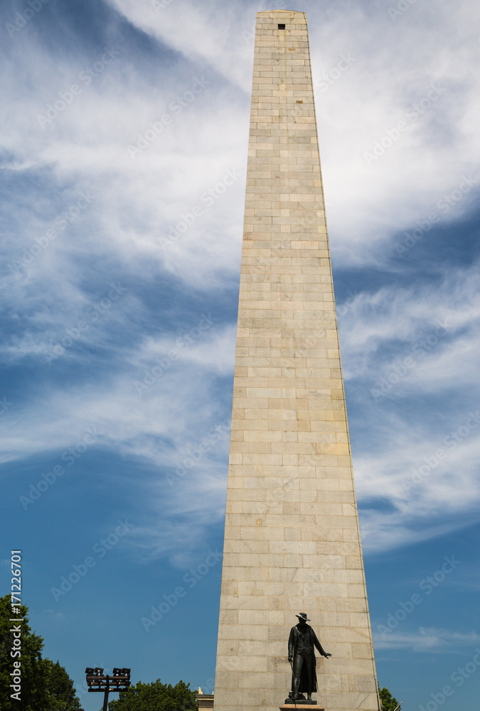Bunker Hill Monument on Freedom Trail in Boston