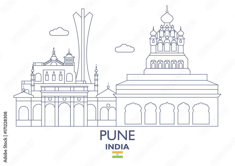 Pune City Skyline, India