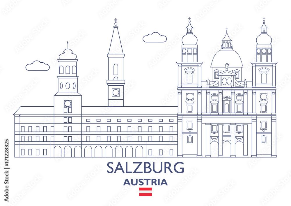 Salzburg City Skyline, Austria