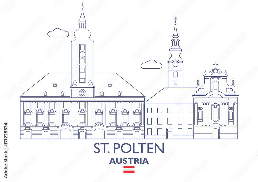 St. Polten City Skyline, Austria