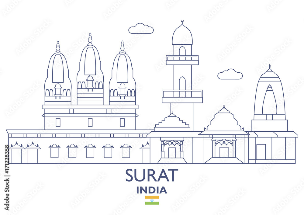 Surat City Skyline, India