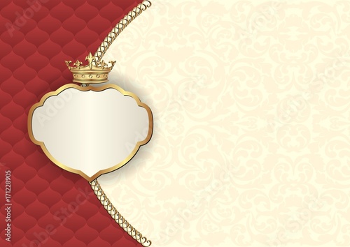 antique background with royal frame