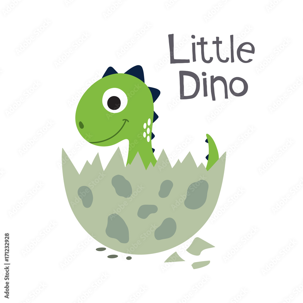 Naklejka premium Cute dino illustration