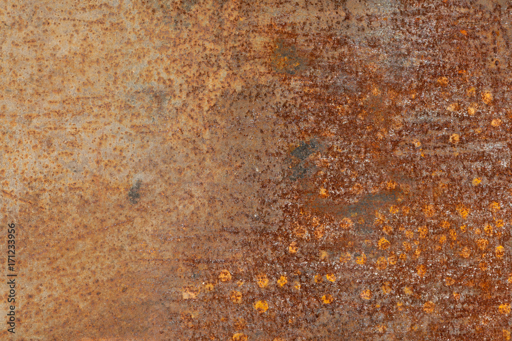 Old metal orange painted background with streaks of rust. Old metal orange painted background with streaks of rust.