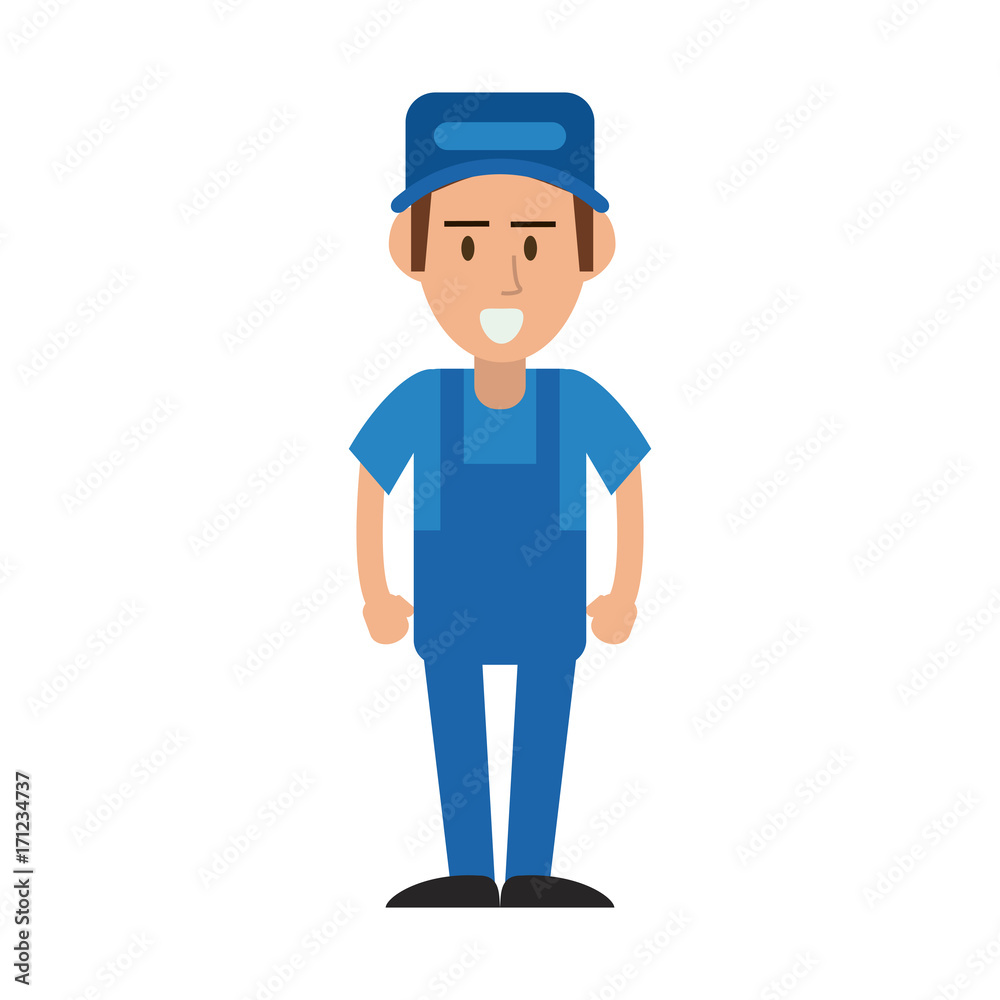 happy repair worker or handyman icon image vector illustration design happy repair worker or handyman icon image vector illustration design