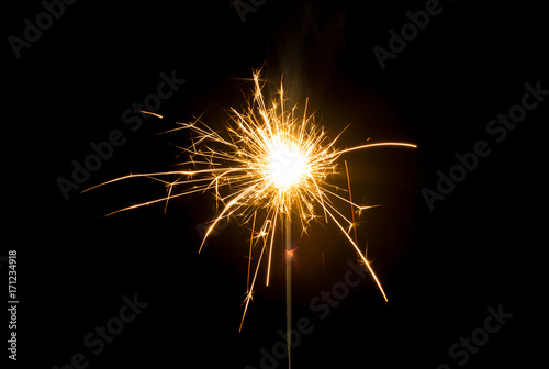 Burning sparkler