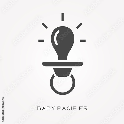 Silhouette icon baby pacifier