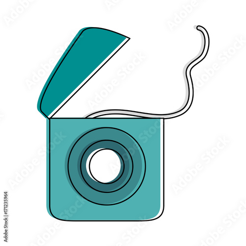 floss dental care related icon image vector illustration design 