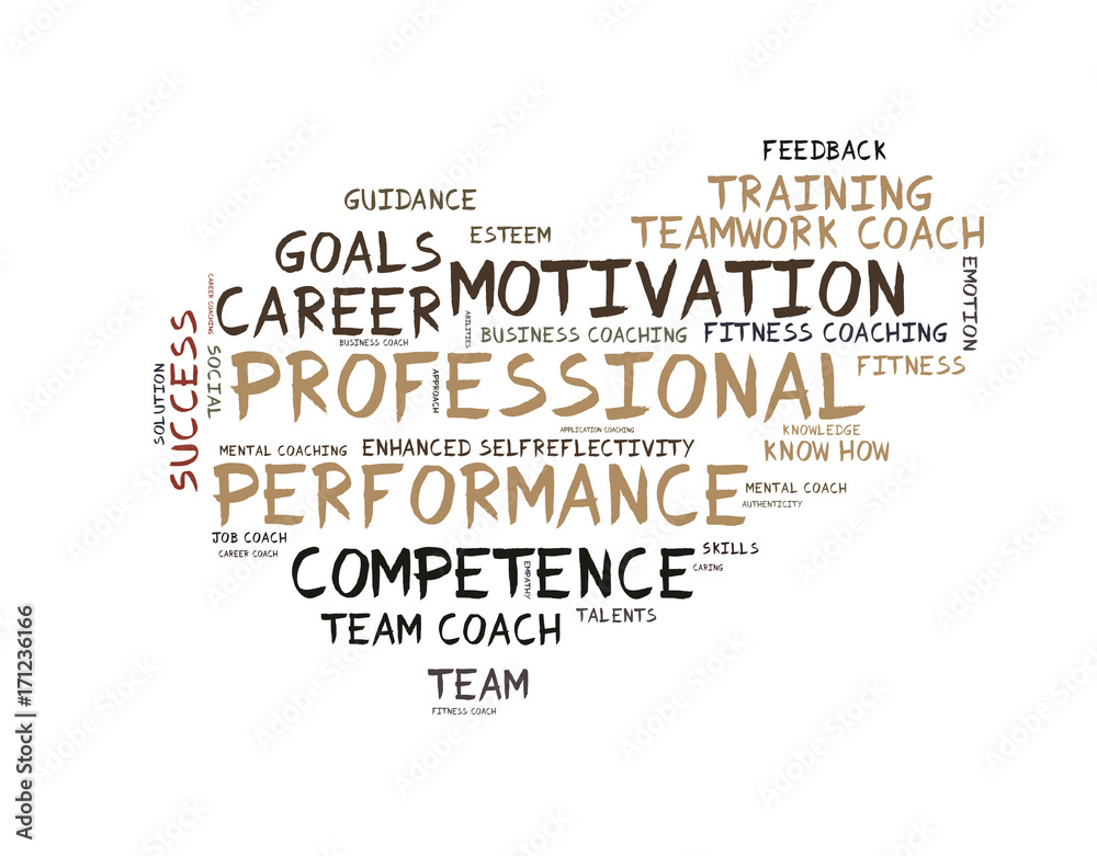 Obraz premium Professional performance word cloud