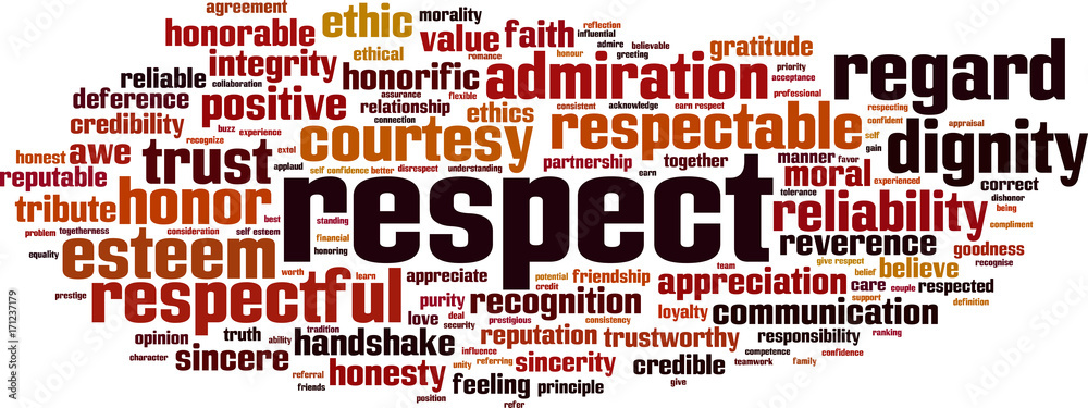 Respect word cloud Stock Vector | Adobe Stock