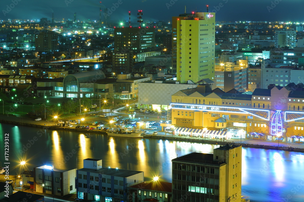 Fototapeta premium Kushiro Night view