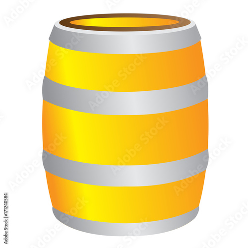 Isolated beer barrel on a white background, Vector illustration